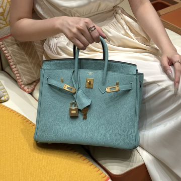 최고퀄 에르메스 올수공 버킨 25 Blue Atoll 토고 가죽 금장