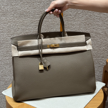 최고퀄 에르메스 올수공 버킨 40 Etoupe 토고 가죽 금장