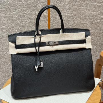 최고퀄 에르메스 올수공 버킨 40 Noir 토고 가죽 은장