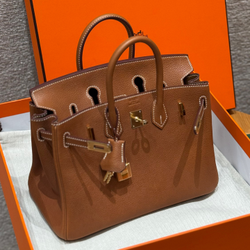 최고퀄 에르메스 올수공 버킨 25 Gold Barenia 가죽 금장