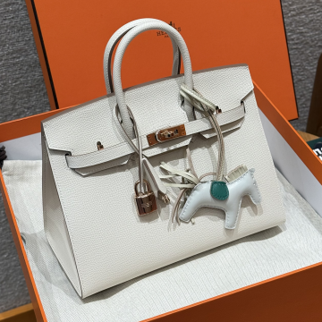 최고퀄 에르메스 올수공 버킨 25 Craie 엡송 셀리에 가죽 로즈 골드