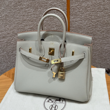 최고퀄 에르메스 올수공 버킨 25 Gris Perle 토고 가죽 금장