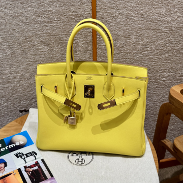 최고퀄 에르메스 올수공 버킨 30 Lime 스위프트 가죽 금장