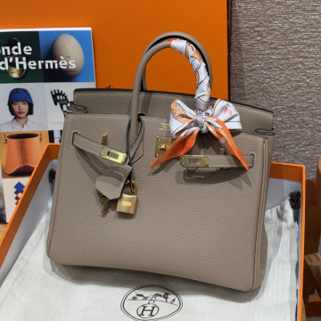 최고퀄 에르메스 올수공 버킨 25 Gris tourterlle 토고 가죽 금장