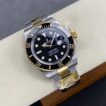 최고퀄 ARF공장 롤렉스 서브마리너 블랙 다이얼 옐로우 골드 콤비 41mm 126613
