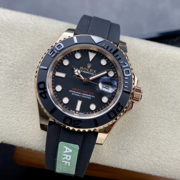 최고퀄 ARF공장 롤렉스 요트마스터 블랙 다이얼 로즈 골드 금통 러버밴드 42mm 126655