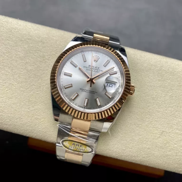 최고퀄 ARF공장 롤렉스 데이저스트 실버 다이얼 로즈골드 오이스터 콤비 41mm 126331