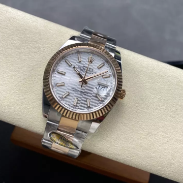 최고퀄 ARF공장 롤렉스 데이저스트 실버 모티프 다이얼 로즈골드 오이스터 콤비 41mm 126331