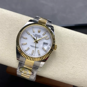 최고퀄 ARF공장 롤렉스 데이저스트 화이트 다이얼 옐로우 골드 오이스터 콤비 41mm 126333