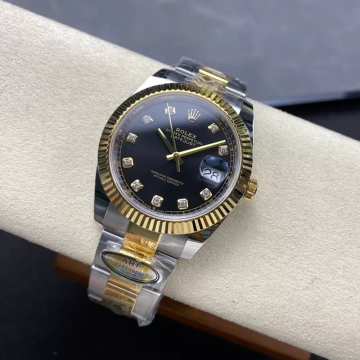최고퀄 ARF공장 롤렉스 데이저스트 블랙 10P 다이얼 옐로우 골드 오이스터 콤비 41mm 126333