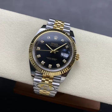 최고퀄 ARF공장 롤렉스 데이저스트 블랙 10P 다이얼 옐로우 골드 쥬빌레 콤비 41mm 126333