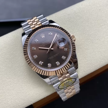 최고퀄 ARF공장 롤렉스 데이저스트 브라운 10P 다이얼 로즈 골드 쥬빌레 콤비 41mm 126331