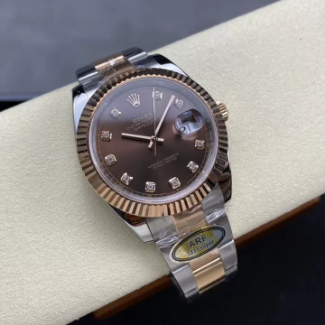 최고퀄 ARF공장 롤렉스 데이저스트 브라운 10P 다이얼 로즈 골드 오이스터 콤비 41mm 126331