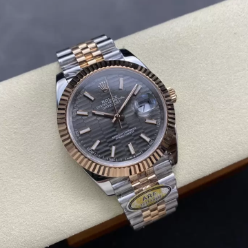 최고퀄 ARF공장 롤렉스 데이저스트 모티프 그레이 다이얼 로즈 골드 쥬빌레 콤비 41mm 126331
