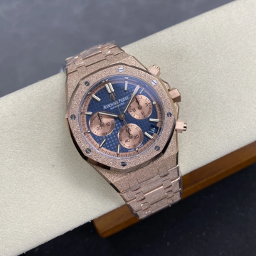 최고퀄 DD공장 오데마피게 로얄오크 크로노 그래프 블루 다이얼 로즈 골드 프로스트 금통 41mm 26240