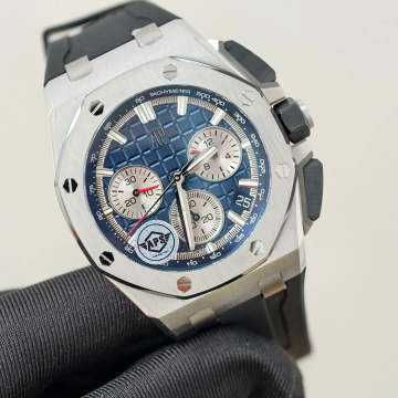최고퀄 APS공장 오데마피게 로얄오크 크로노그래프 블루 다이얼 스틸 러버밴드 41mm 26240