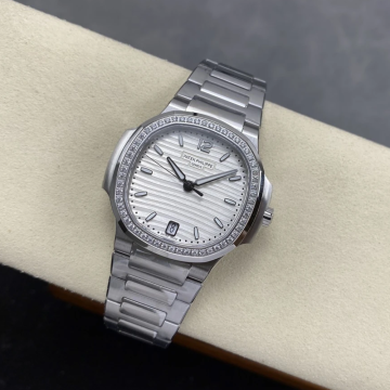 최고퀄 DD공장 파텍필립 노틸러스 화이트 다이얼 다이아 베젤 35mm