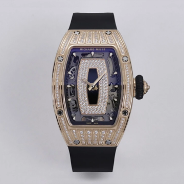 최고퀄 ZF공장 리차드밀 RM07-01 로즈골드 다이아 세팅 블랙 러버밴드