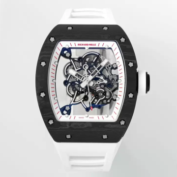 최고퀄 ZF공장 리차드밀 부바왓슨 RM-055 블랙카본 / 화이트 / 화이트 러버밴드