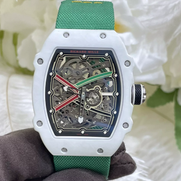 최고퀄 CNC 커스텀 리차드밀 아랍에미리트 에디션 화이트 카본 RM67-02