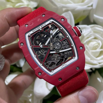 최고퀄 CNC 커스텀 리차드밀 RM67-02 엑스트라 플랫 레드 카본 세바스티앙 오지에 V3