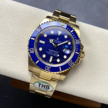 최고퀄 THB공장 롤렉스 서브마리너 신형 청판 다이얼 옐로우 골드 금통 41mm 126618