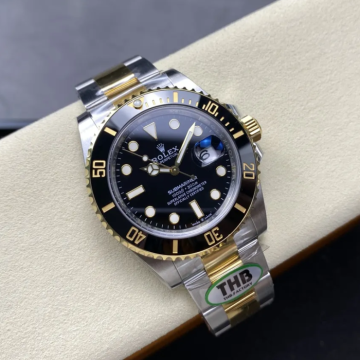 최고퀄 THB공장 롤렉스 서브마리너 신형 블랙 다이얼 옐로우 골드 콤비 41mm 126613