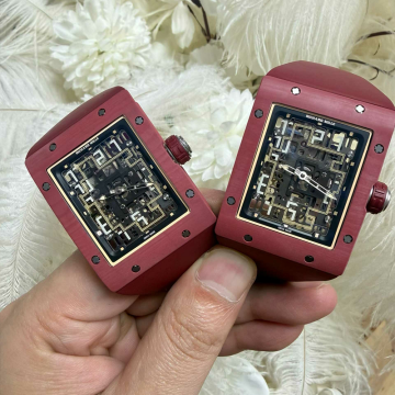 최고퀄 CNC 커스텀 리차드밀밀 RM 16-02 오토매틱 엑스트라 플랫 레드 카본 케이스