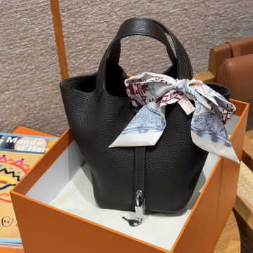 최고퀄 올수공 에르메스 피코탄 락 18 Ebene 클레망스 가죽 실버 하드웨어