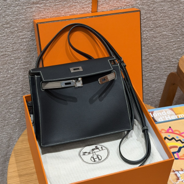 최고퀄 올수공 에르메스 켈리 단스 noir & Gris Asphalted 에버컬러 가죽 실버 하드웨어