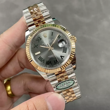 최고퀄 클린공장 롤렉스 데이저스트 36mm 윔블던 다이얼 로즈골드 콤비 126233