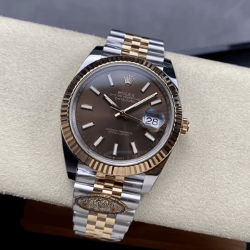 최고퀄 클린공장 롤렉스 데이저스트 브라운 다이얼 콤비 쥬빌레 41mm 126334