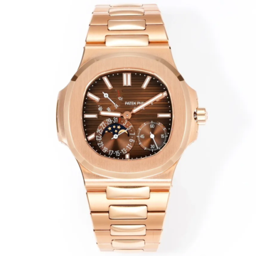 최고퀄 OME공장 파텍필립 노틸러스 문페이즈 브라운 다이얼 로즈골드 금통 5712R