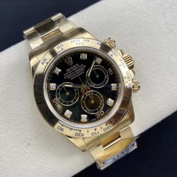 최고퀄 클린공장 롤렉스 데이토나 블랙 8P 다이얼 옐로우 골드 금통 116508