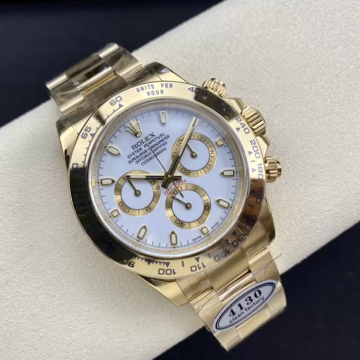 최고퀄 클린공장 롤렉스 데이토나 화이트 인덱스 다이얼 옐로우 골드 금통 116508