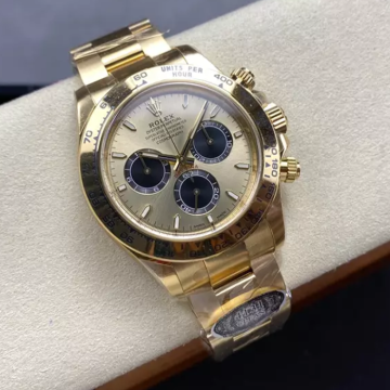 최고퀄 클린공장 롤렉스 데이토나 샴폐인 인덱스 다이얼 옐로우 골드 금통 126508