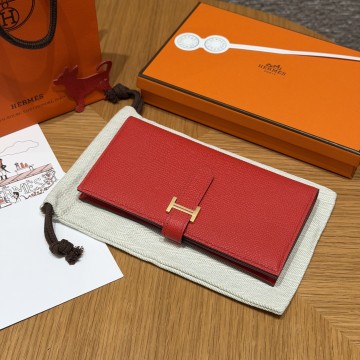 최고퀄 올수공 에르메스 베안 장지갑 Bougainvillier 엡송 가죽 금장