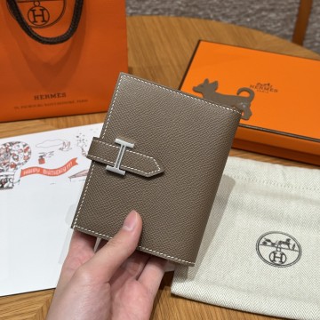최고퀄 올수공 에르메스 베안 2단 반지갑 에토프 엡송 가죽 은장