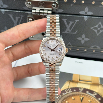 최고퀄 THB공장 여성용 롤렉스 데이저스트 썬더스트 10P 다이얼 로즈골드 콤비 다이아 베젤 31mm