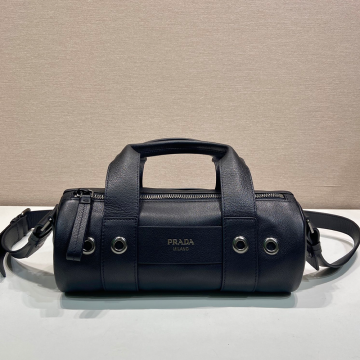 최고퀄 프라다 레더 탑 핸들백 미디움 블랙 1BB161