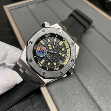 최고퀄 APS공장 오데마피게 오프쇼어 다이버 블랙 다이얼 러버밴드 42mm 15720