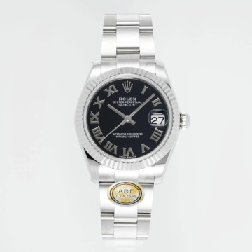 최고퀄 ARF공장 여성용 롤렉스 데이저스트 블랙 다이얼 스틸 오이스터 31mm 278274