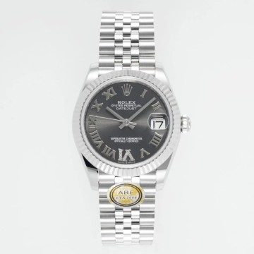 최고퀄 ARF공장 여성용 롤렉스 데이저스트 그레이 다이얼 스틸 쥬빌레 31mm 278274
