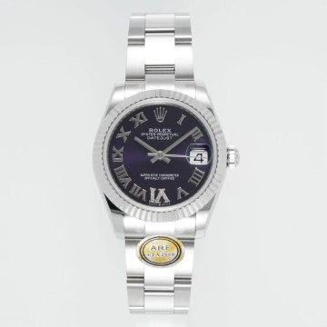 최고퀄 ARF공장 여성용 롤렉스 데이저스트 퍼플 로만 다이얼 스틸 오이스터 31mm 278274