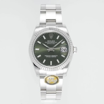 최고퀄 ARF공장 여성용 롤렉스 데이저스트 그린 다이얼 스틸 오이스터 31mm 278274
