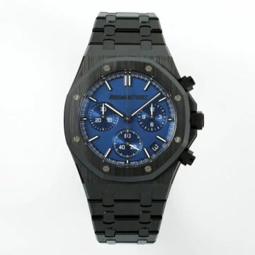 최고퀄 DD공장 오데마피게 로얄오크 크로노 그래프 블루 다이얼 블랙 세라믹 케이스 41mm 26240